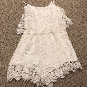 White Lace Romper