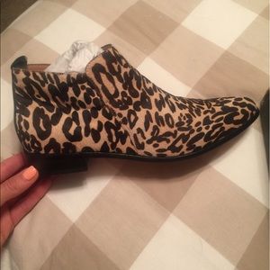 Cheetah print booties