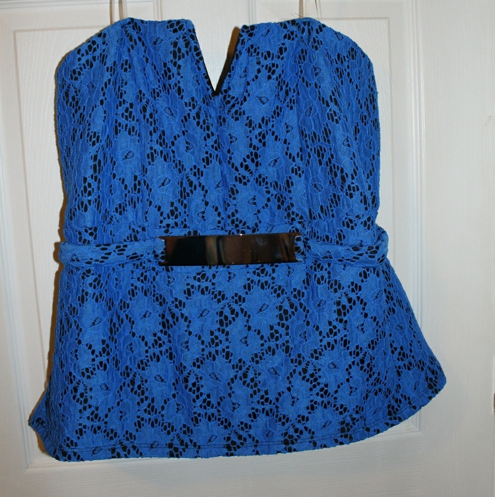 Ashley Stewart strapless crochet top - NWT