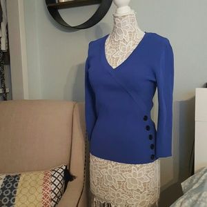 Beautiful blue V-neck sweater