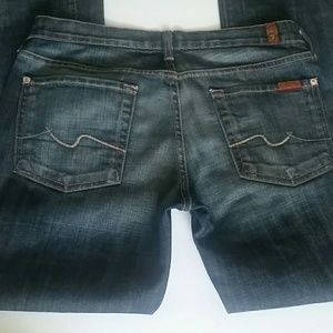 7 FAM Dark Wash Bootcut Denim Jeans