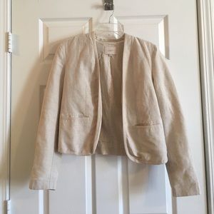 Ann Taylor Loft Natural Linen Blazer
