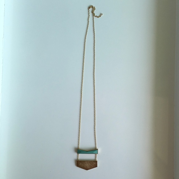 LAST ONE! Blue CHEVRON Necklace - Picture 4 of 6