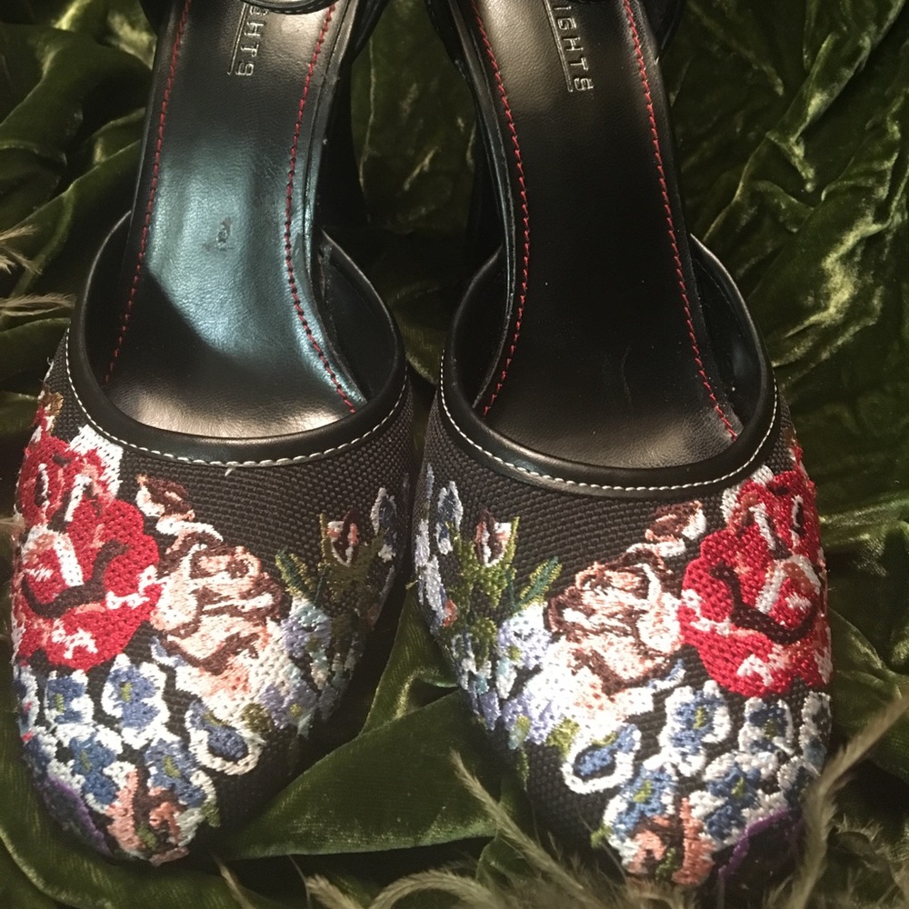 7.5 Needlepoint Embellished Heels