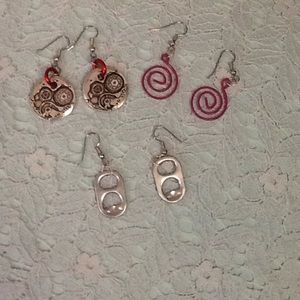 Set of 3 fun earrings