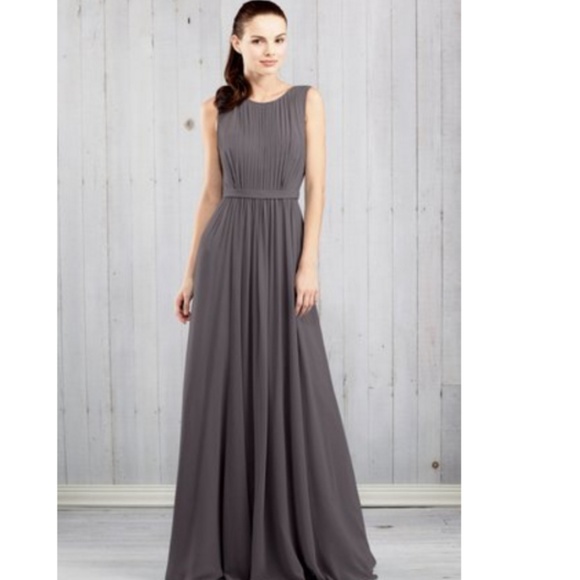 Jenny yoo vivienne gray  mbridesmaids gown chiffon - Picture 1 of 5