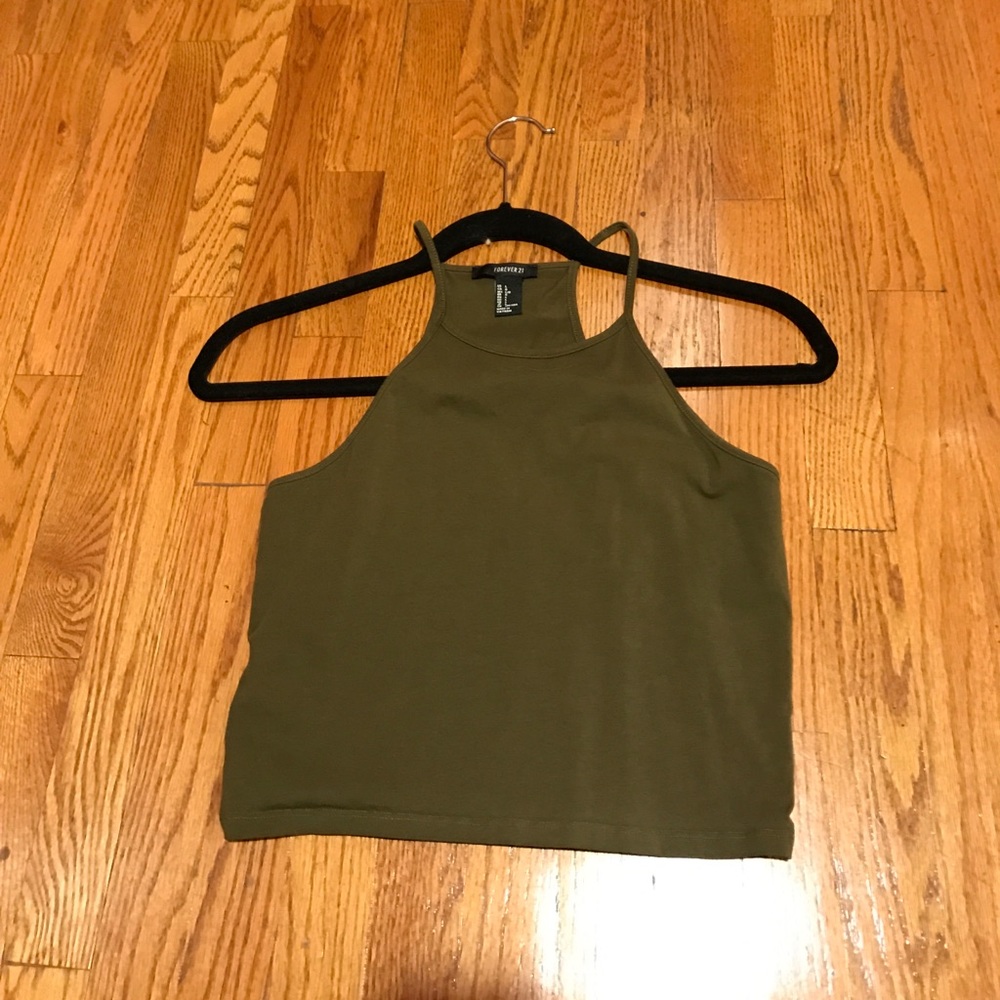 Forever 21 shirt. Olive color crop top.