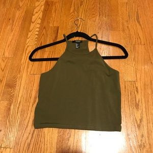 Forever 21 shirt. Olive color crop top.