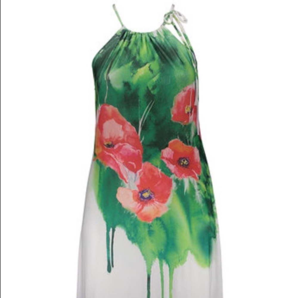 SOLD NWT XL Poliana Floral Halter Dress