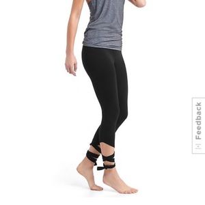 Gap gfast high rise barre strap leggings blackout