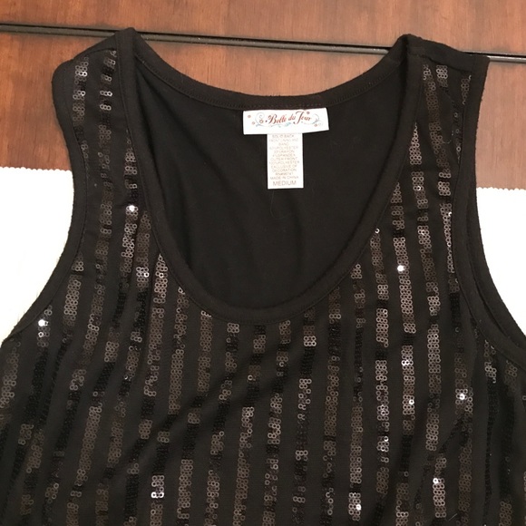 NWOT*Shiny sequence black tank - Picture 5 of 5
