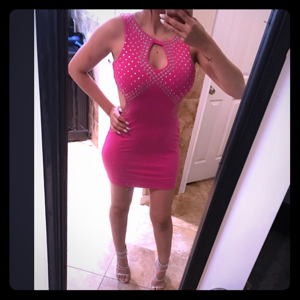 BEBE HOT PINK MINI DRESS