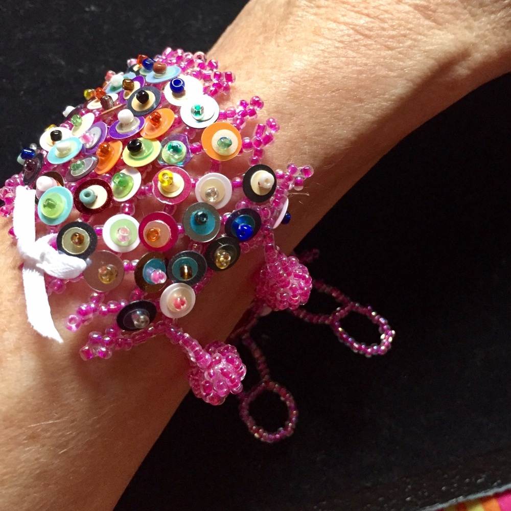Tiny beaded stretch bracelets $25 each