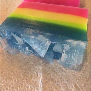 Rainbow Slushee Glycerin Soap Slices