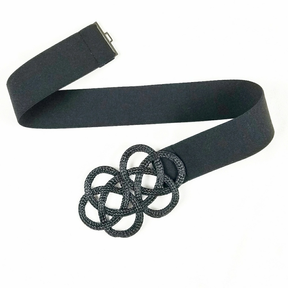 BCBG MAX AZRIA Black Elastic Knot Belt - NWOT