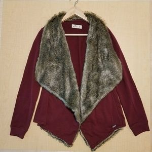 *SALE 25% OFF* Hollister Cardigan with Faux Fur
