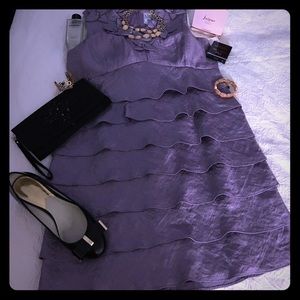 Tiered Ruffle Rosette Dress