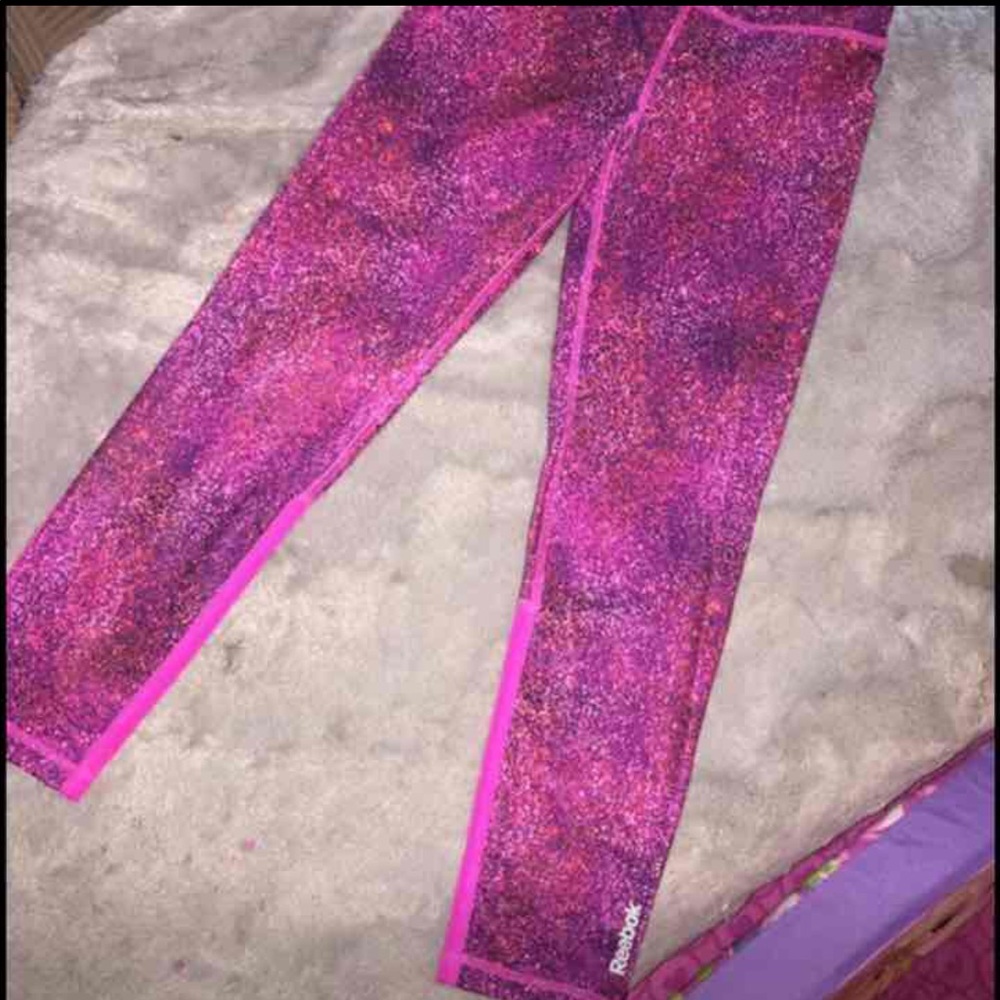 Girls Reebok Glamour Glitter Leggings