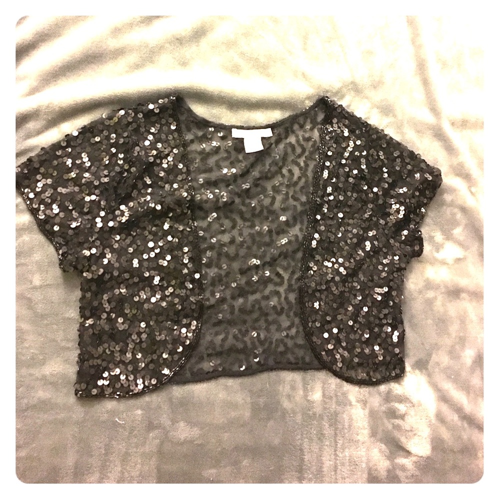 Sheer sequined top!