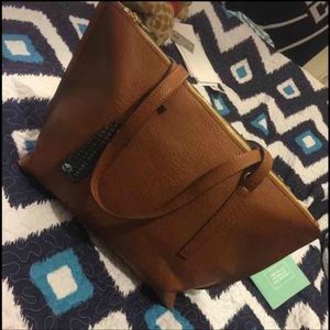 New-Street Level Alder Zip Top Tote