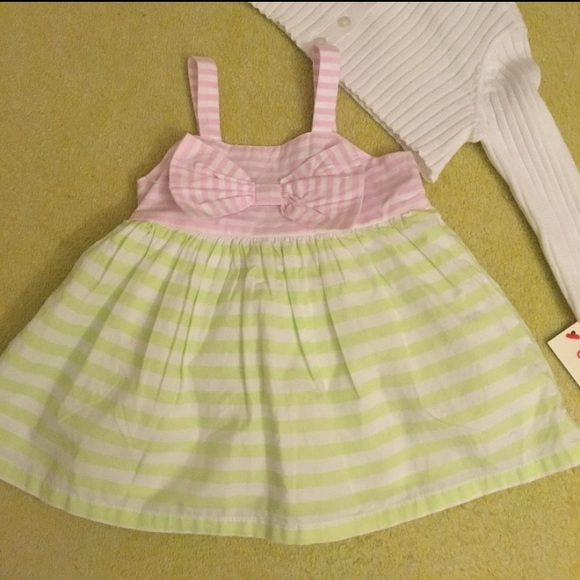 Infant's spaghetti strap dress 👗 with sweater - Picture 3 of 4