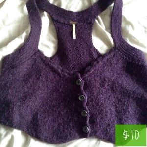 Free People Knit Purple Vest