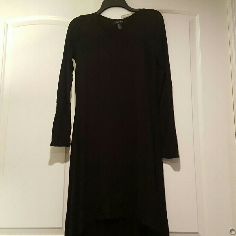 Black high low maxi dress