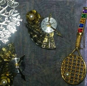 Earrings ,brooch