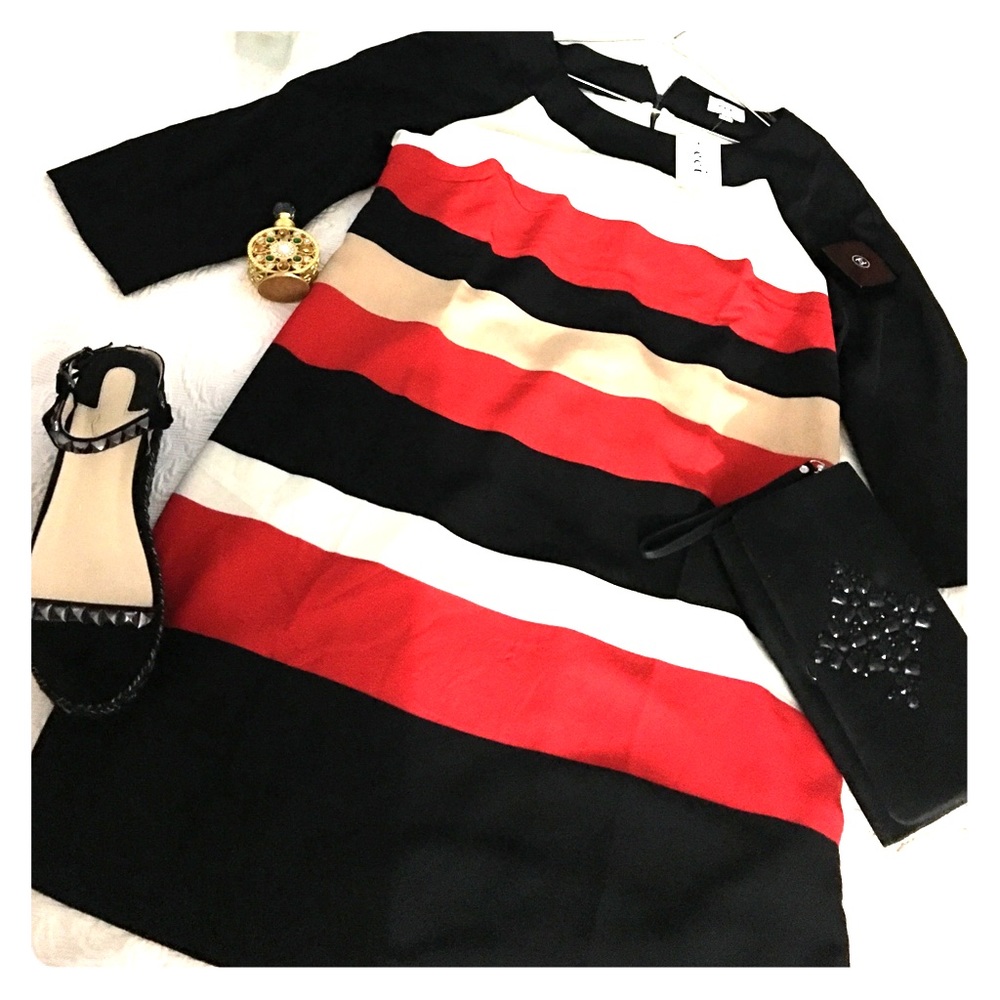 Eci multi stripe dress