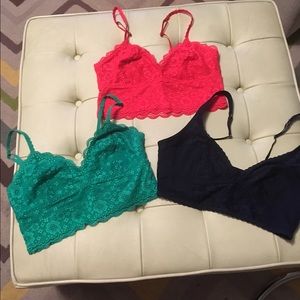 3for $20• GILLY HICKS Bralettes• Never worn w/tags