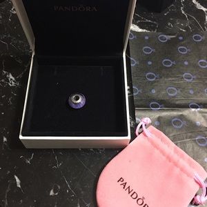 Pandora 925 SS Lavender Faceted shimmer charm bead