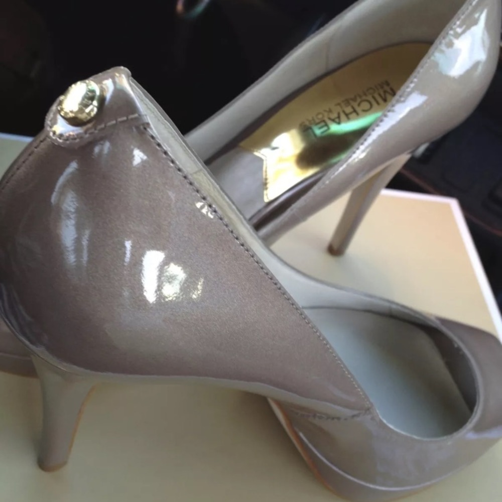 Michael Kors York Platform Patent Leather Peep Toe