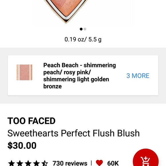 Too Faced PEACH BEACH perfect flush blush - Picture 4 of 4