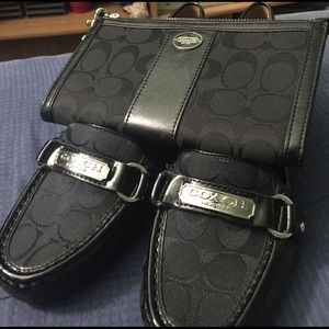 Black Coach Loafers Size 9
