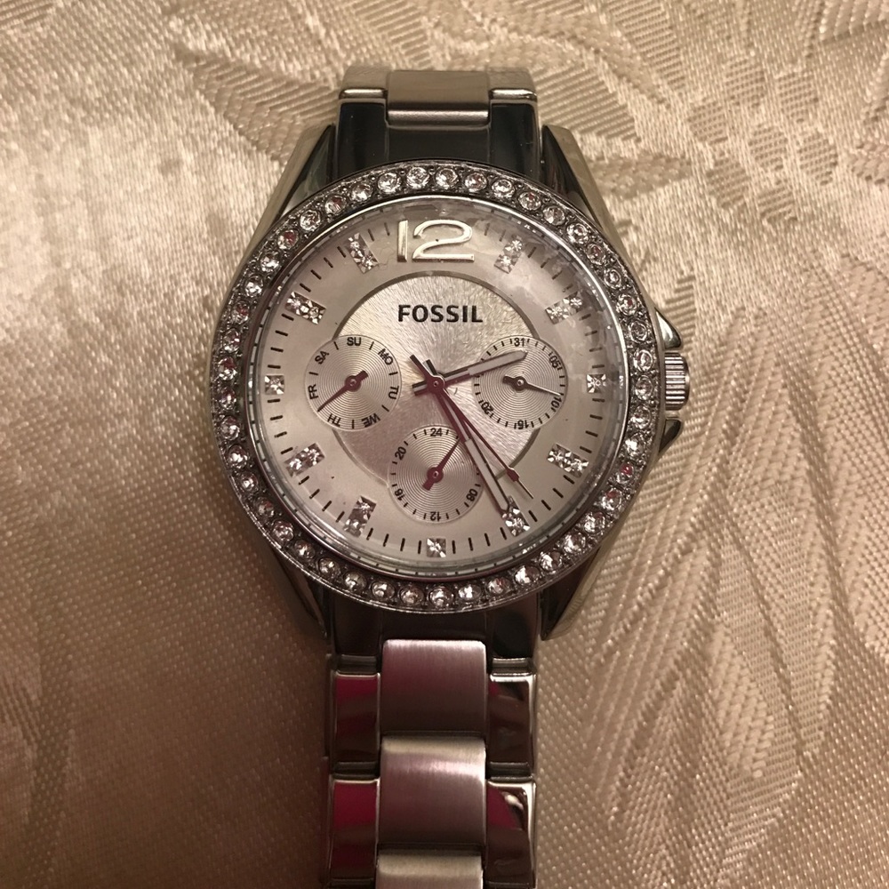 Fossil- Riley stainless steel watch