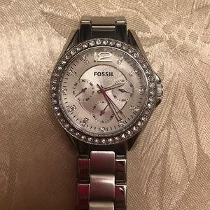 Fossil- Riley stainless steel watch