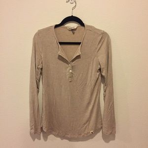 Amour Vert Long Sleeve Knit Henley Top