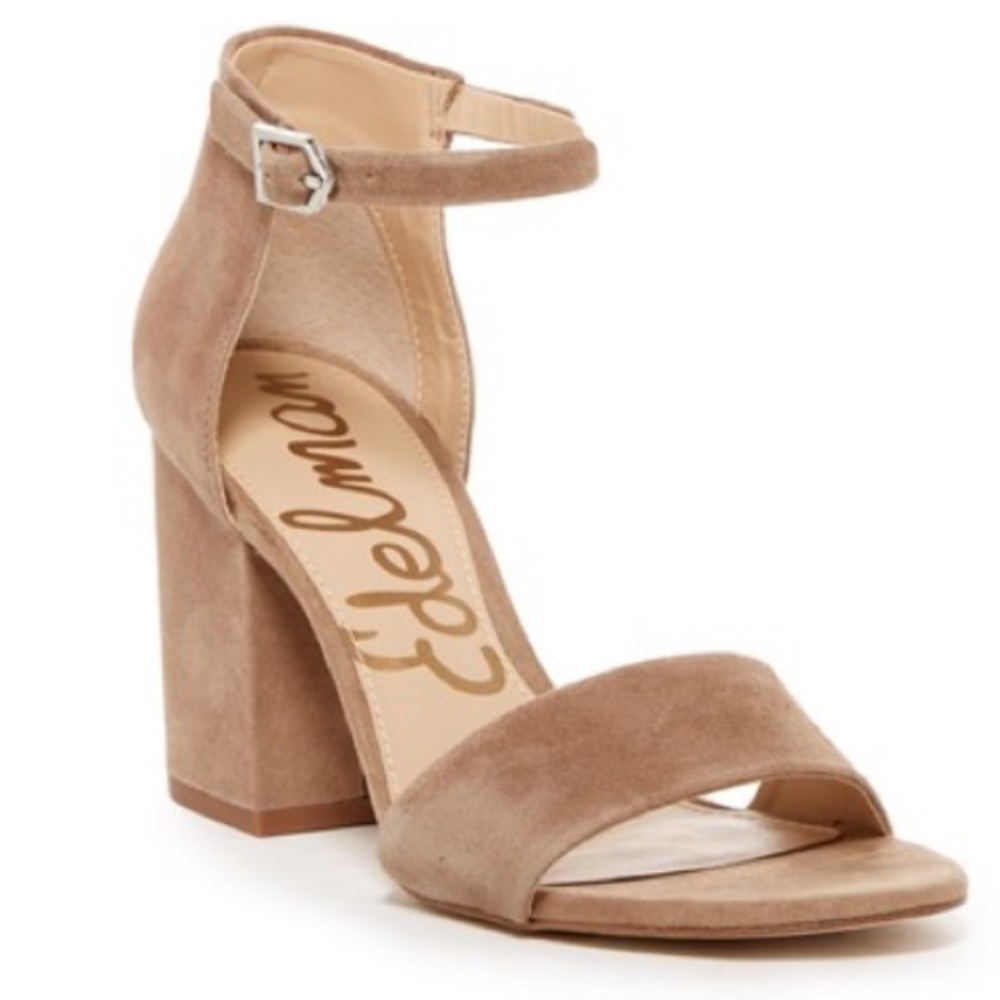 Never Worn Suede Heeled Sandal