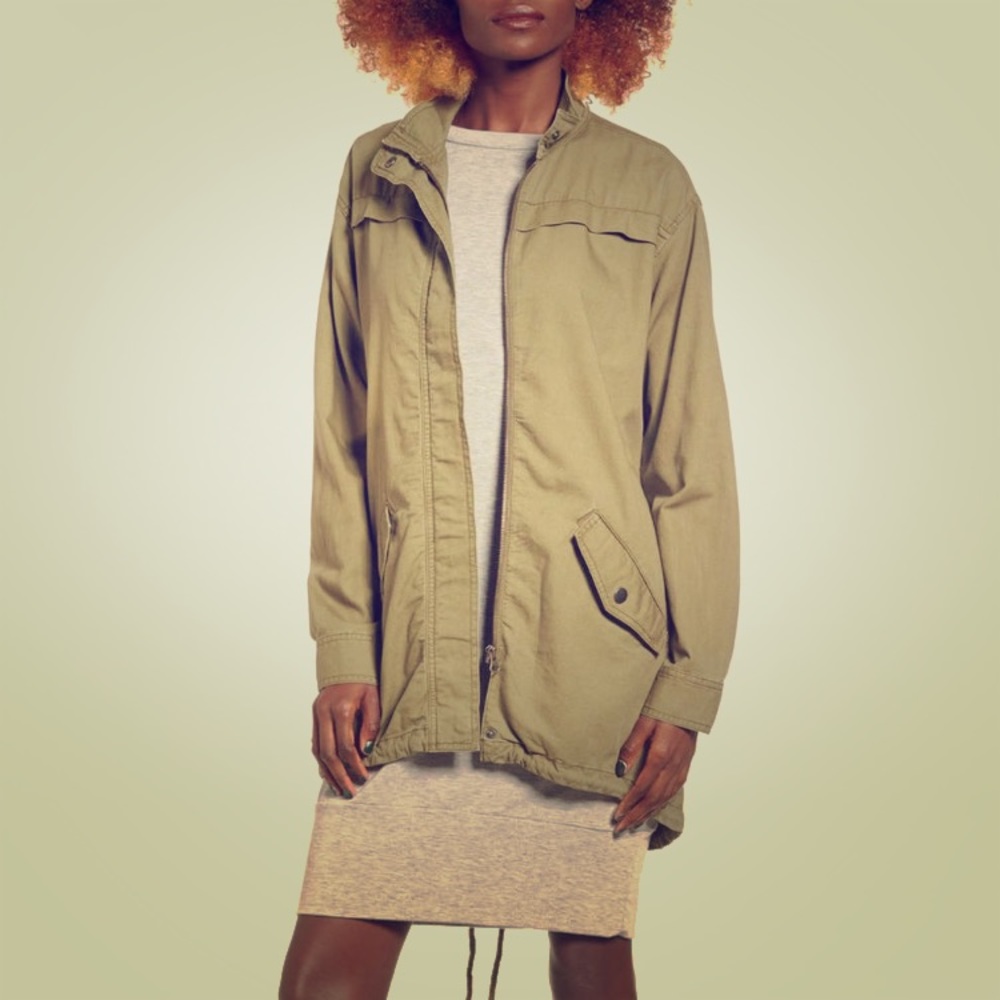 BP Olive Soft Military Jacket Fits like XS - Picture 1 of 2