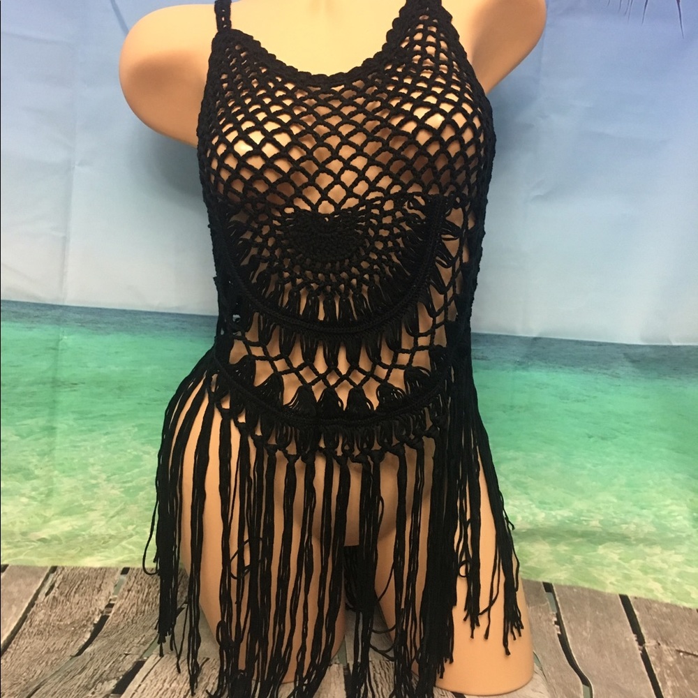 Women's Sexy Crochet Hollow-out Beach Cover-Up - Picture 2 of 4