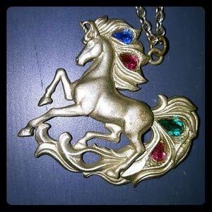 Fable unicorn jewel pendant necklace