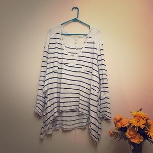 Draped FP high-low shirt