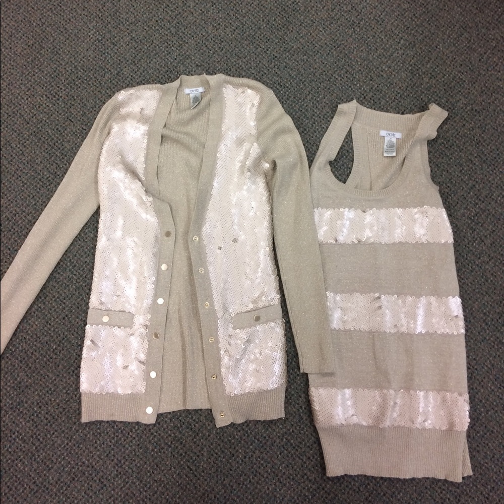 Cachè 2 piece dressy work sweater set