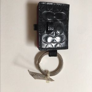 Coach patent leather key ring