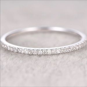 Real 925 sterling silver wedding band promise ring
