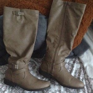 Charlotte Russe Taupe Boots