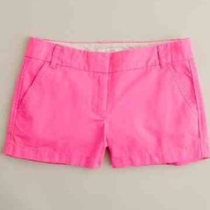 J Crew Pink Chino 3" Shorts