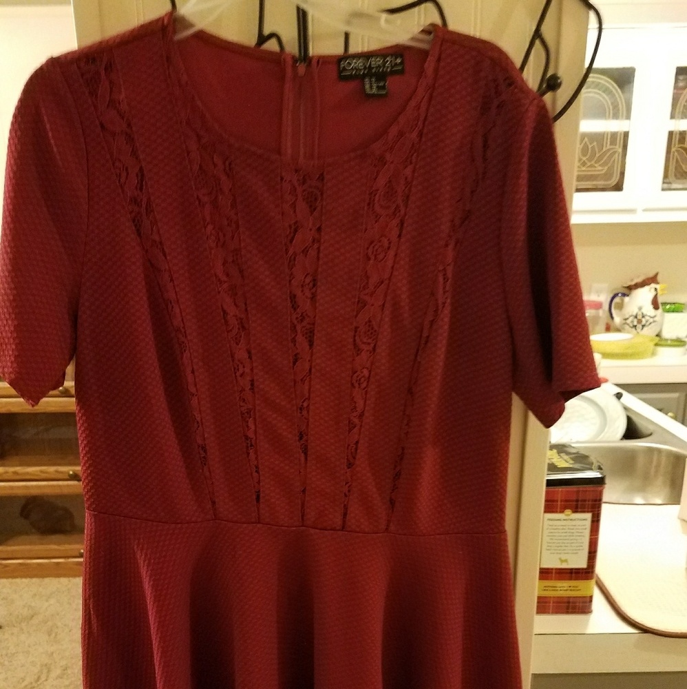 Forever 21+ Dark Red Dress