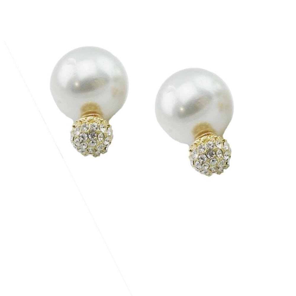 High Glam Pavé and Pear Studs (Brand New)