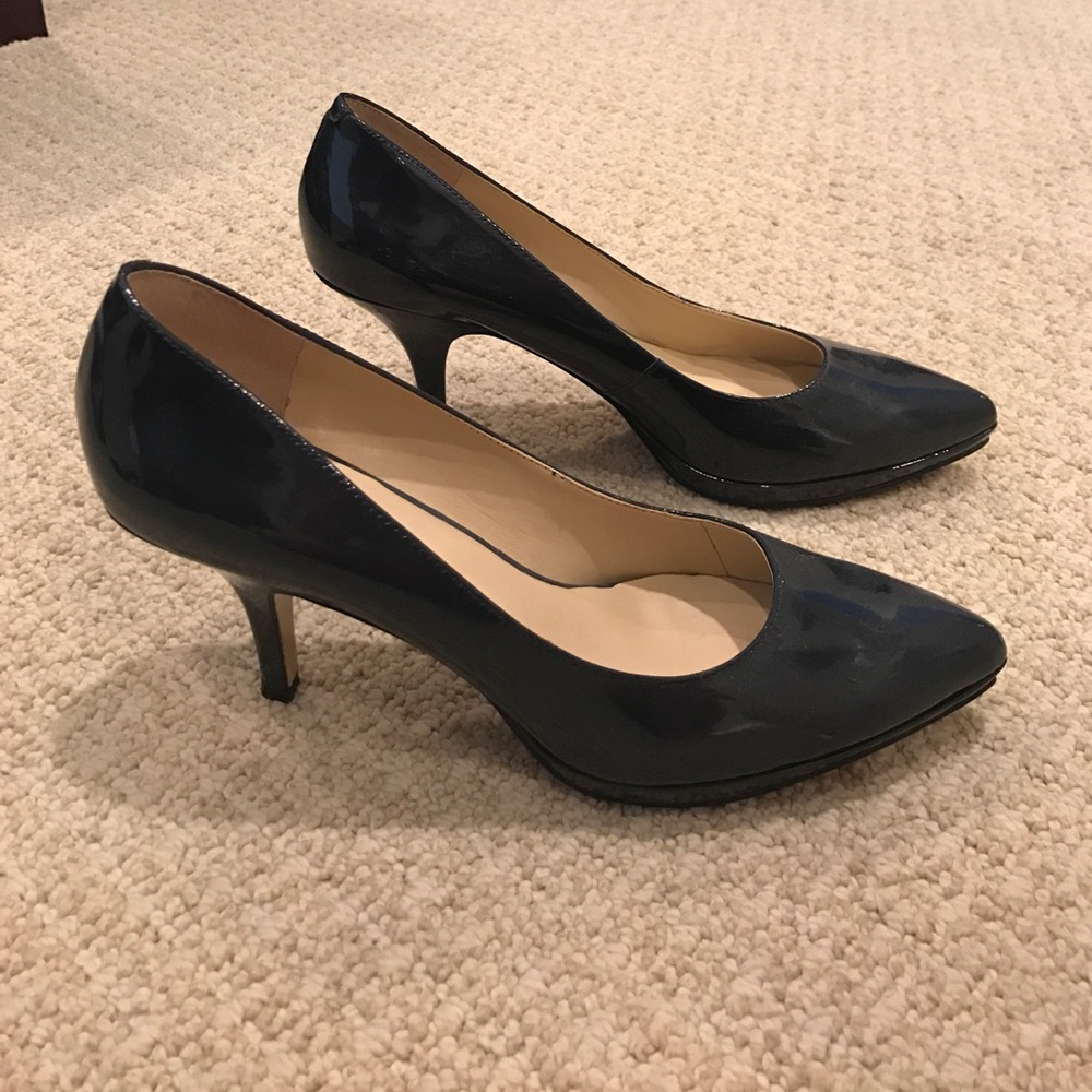 Navy Patent Leather Pumps